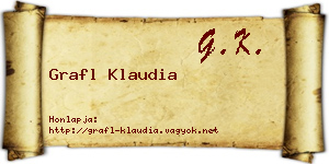 Grafl Klaudia névjegykártya